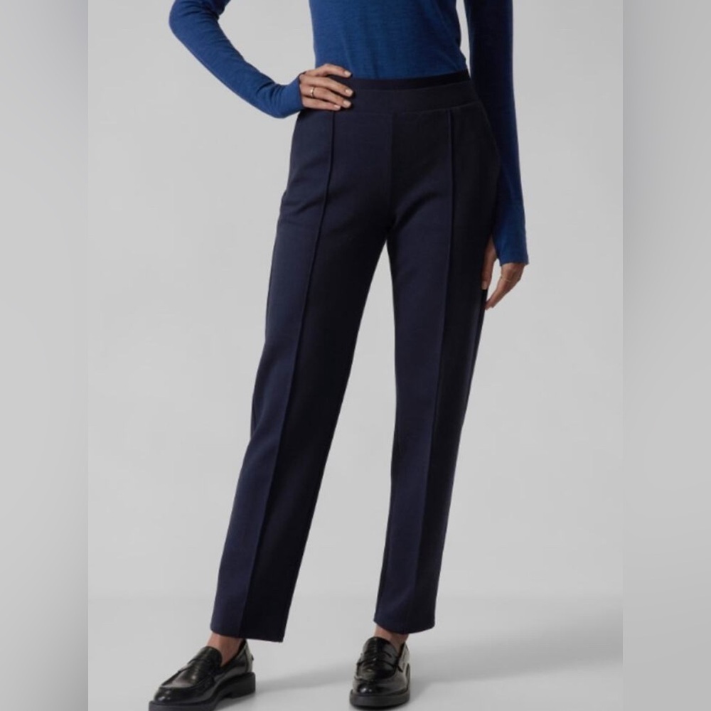 Athleta small black grey heather Venice Heathered Pintuck Pant cold weather